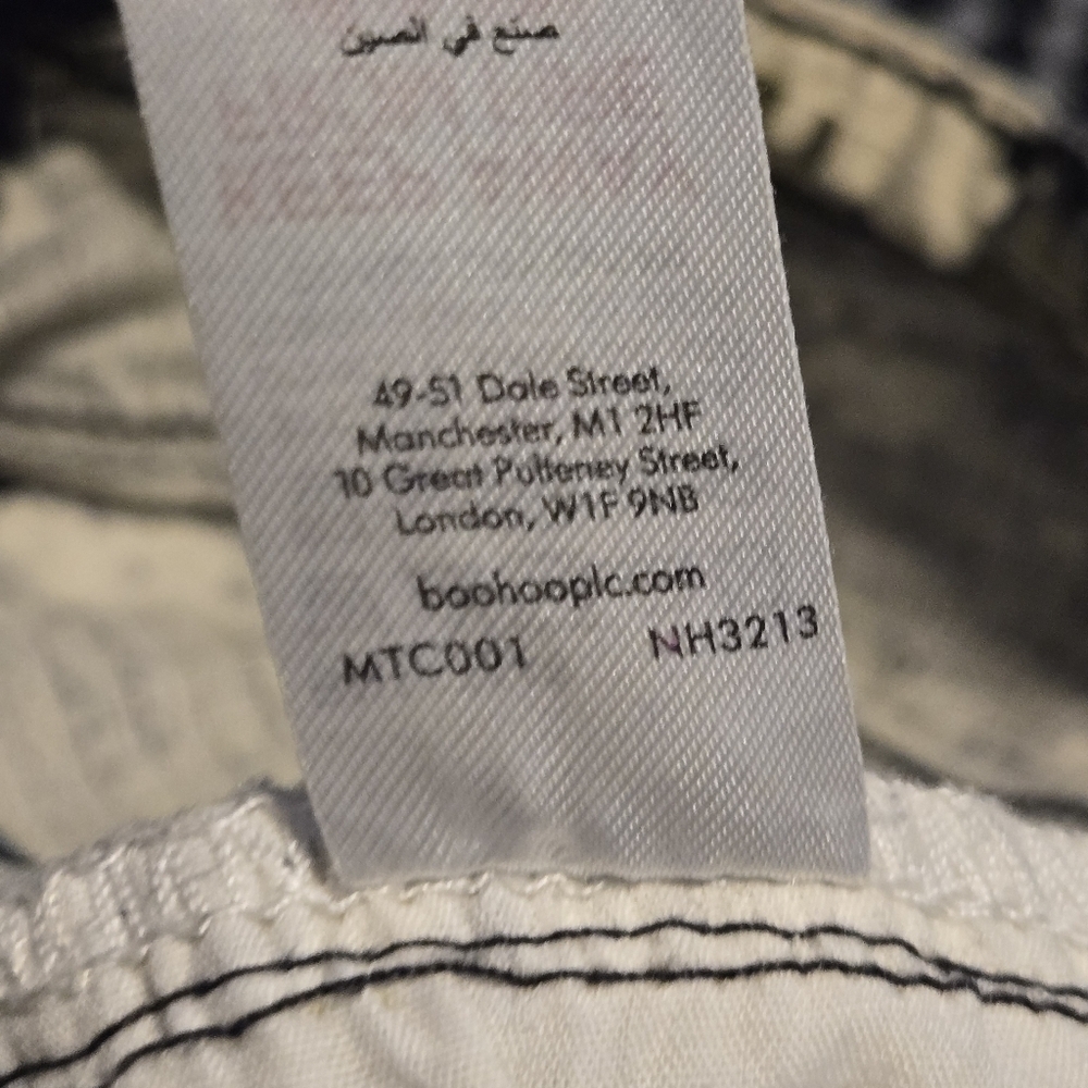 Boohoo MAN Men Relaxed Toggle Hem Pixilated Modal Green Camo Cargo Pants Size 26 - Picture 7 of 11